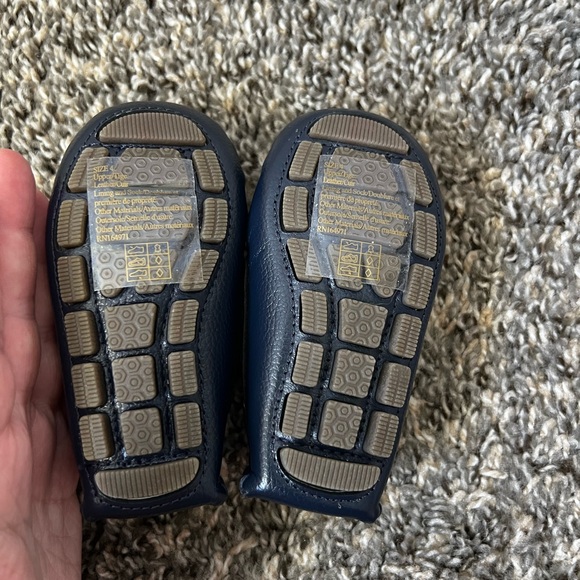 Janie And Jack Leather Driving Shoe Connor Navy Baby/Toddler Size 4 - Picture 11 of 15